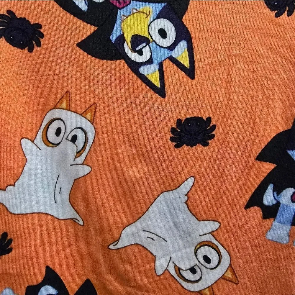 Nwt Unisex Girls And Boys Bluey Halloween Viscose Pajama Set, SIZE 12 months